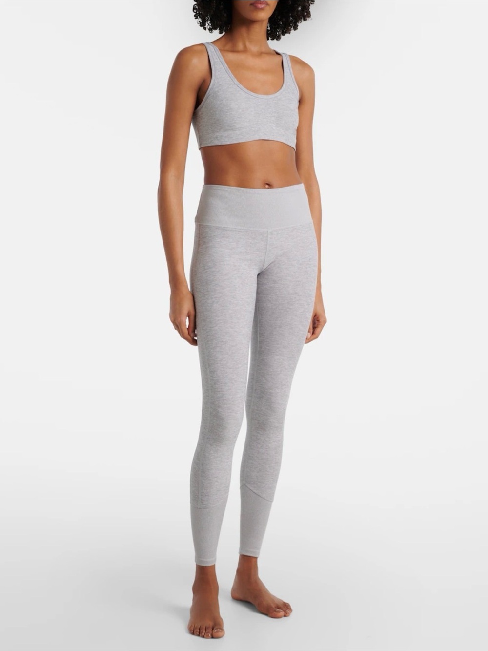 ALO Yoga Alosoft Lounge High Rise Leggings size Medium in Athletic Heather Grey